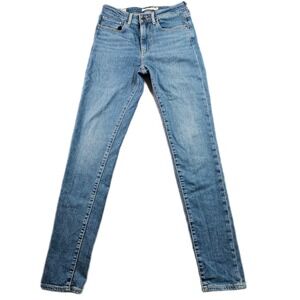 Levi's Jeans Womens 27/30 Blue Premium Denim Streetwear 721 High Rise Skinny Leg